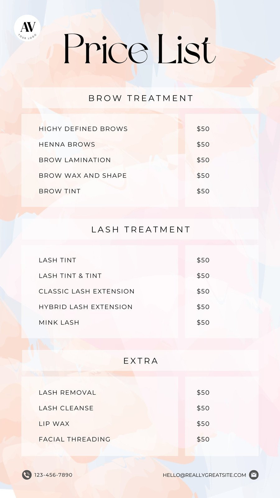 sample Business Price List Template sample Business Price List Template