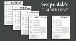 free daily planner editable