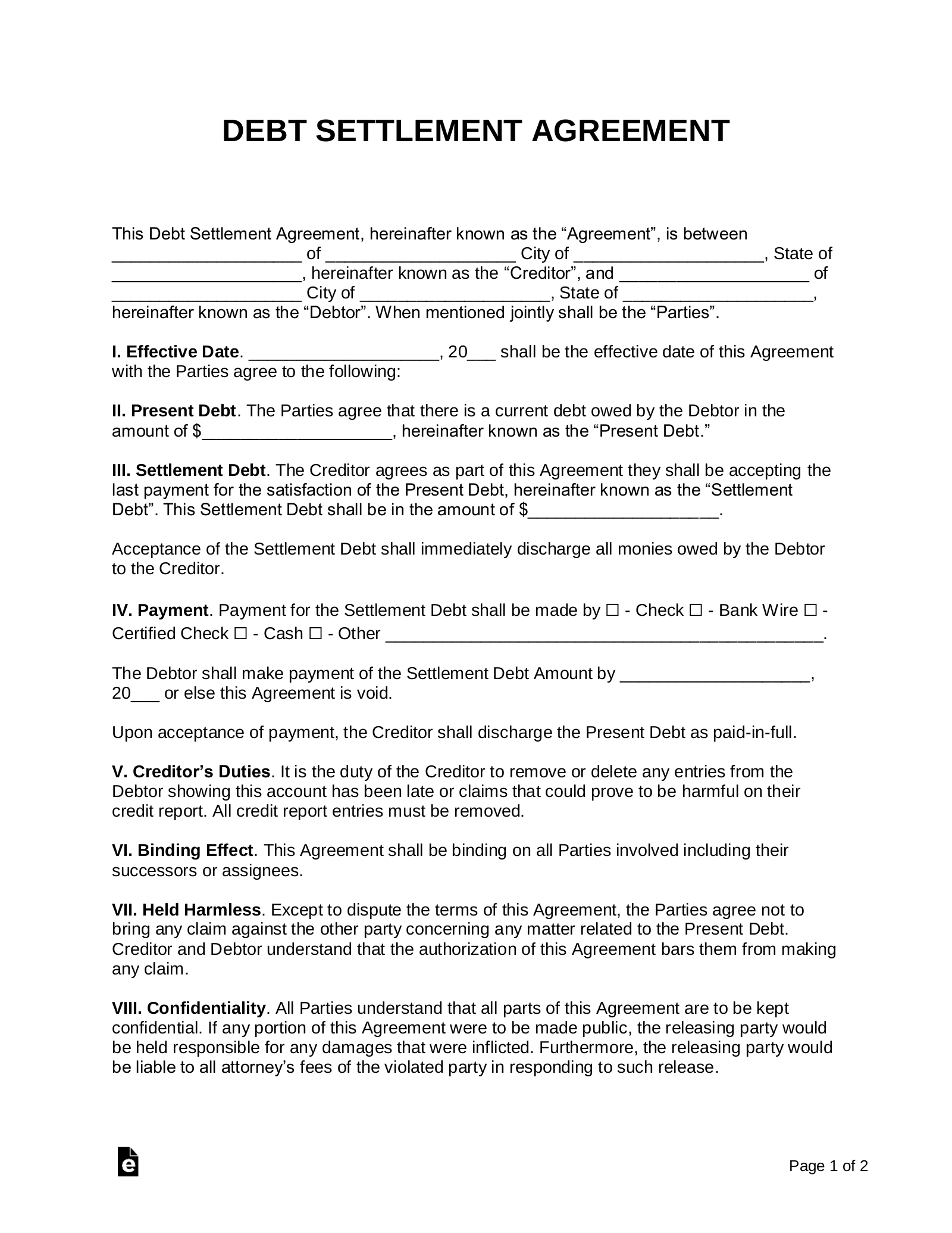 sample Settlement Agreement Template sample Settlement Agreement Template