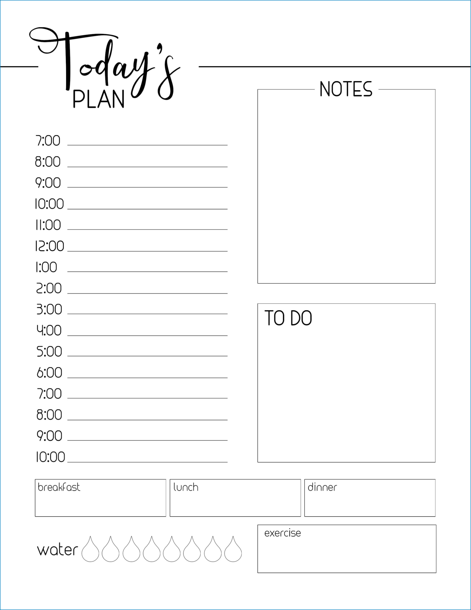 free editable printable daily planner free editable printable daily planner