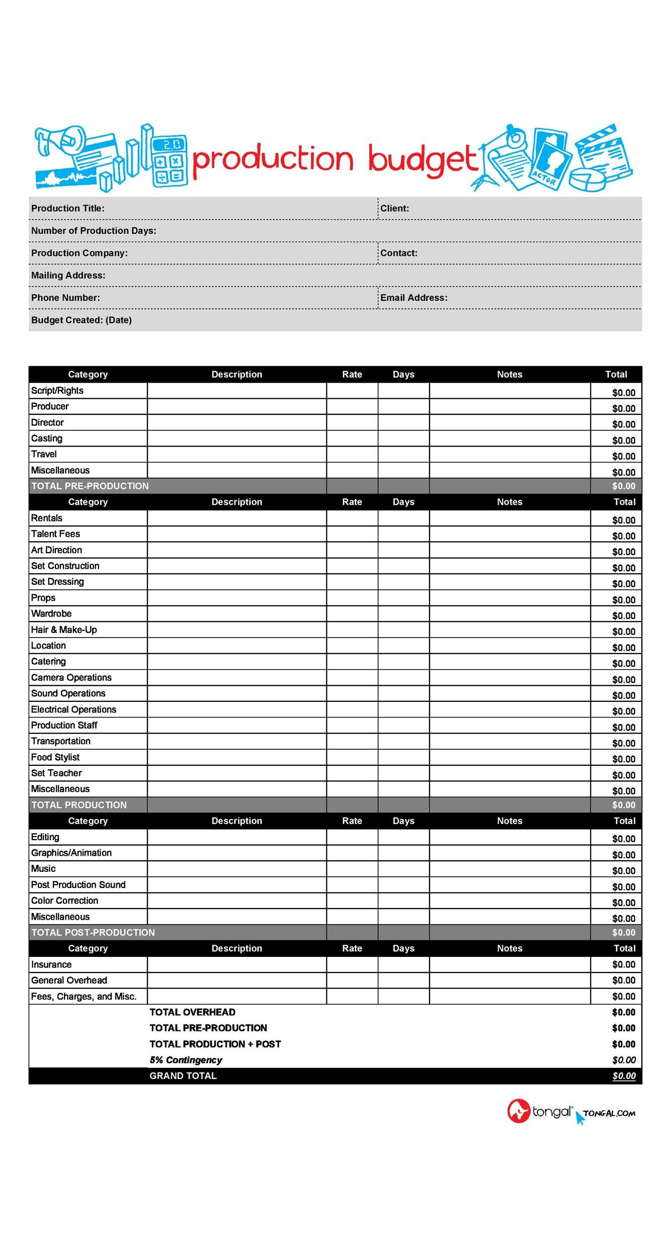 sample theatre budget template sample theatre budget template