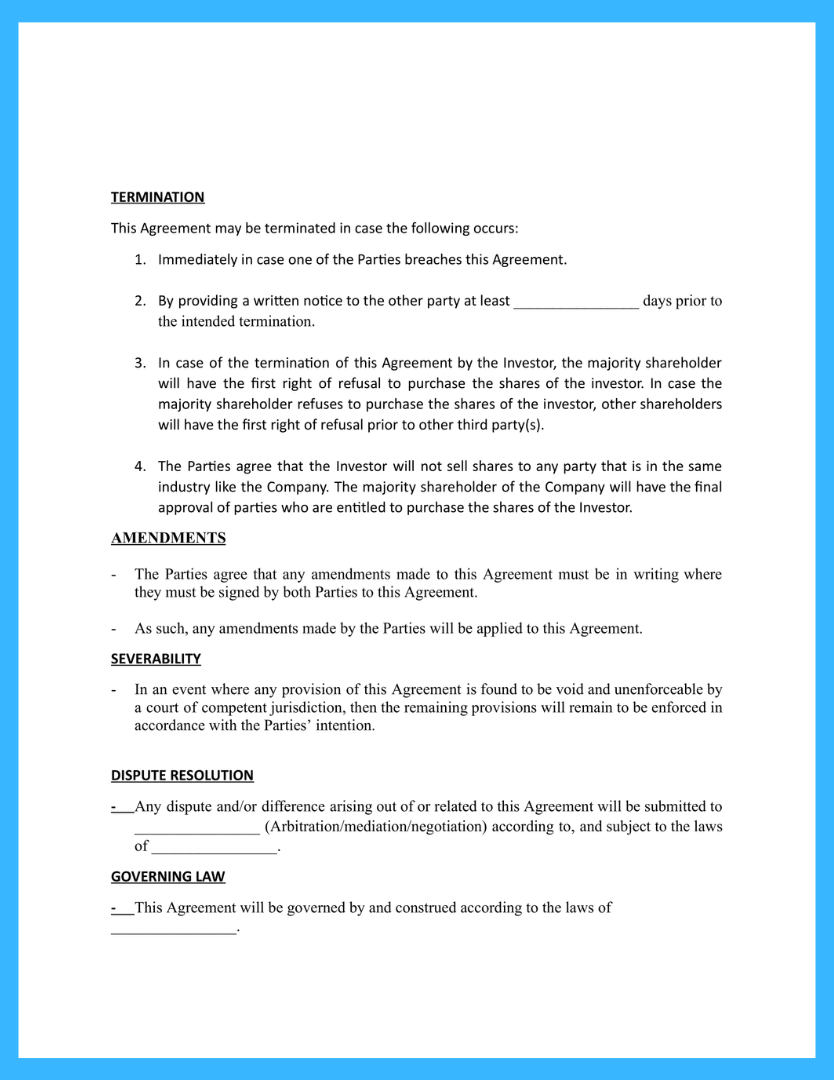 sample investment agreement template sample investment agreement template