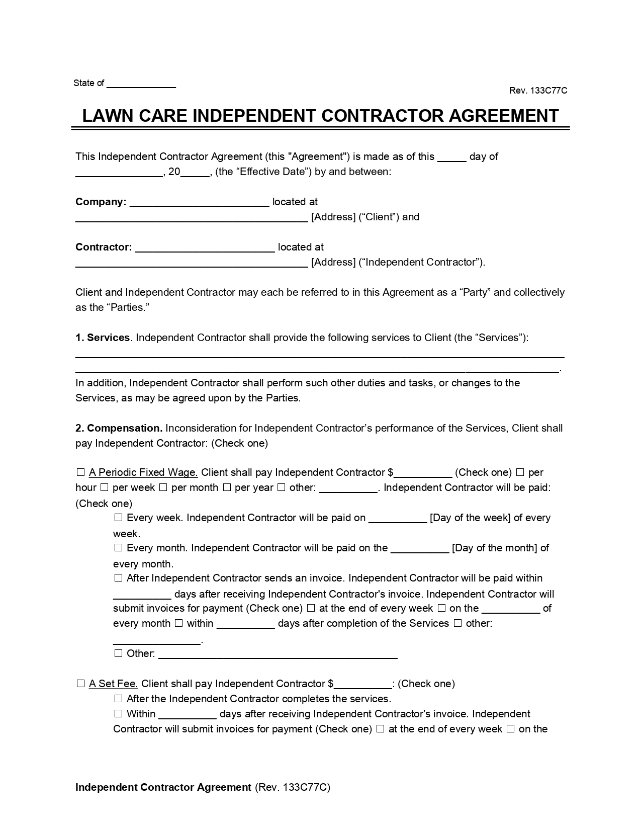 sample lawn care service agreement template sample lawn care service agreement template