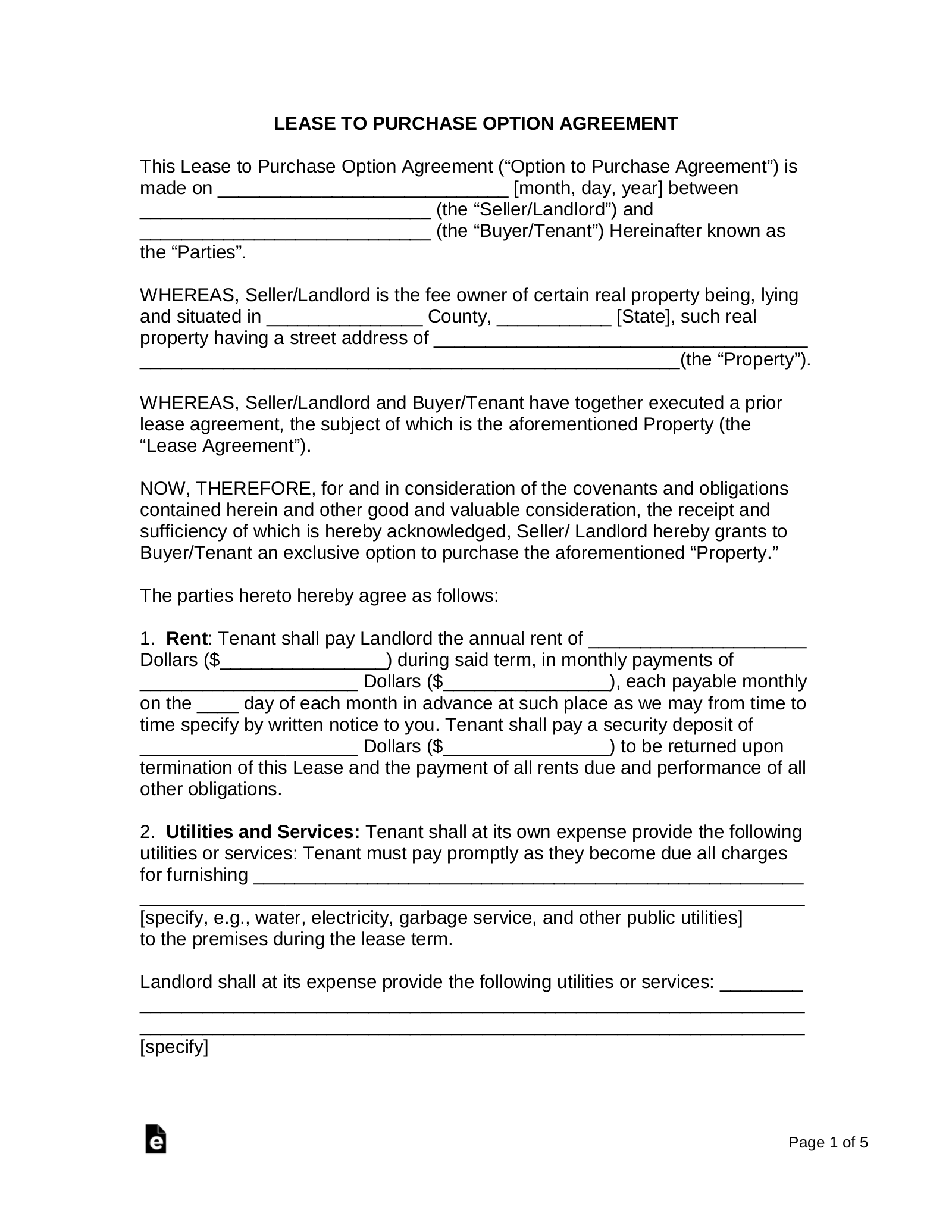 sample rent to own agreement template sample rent to own agreement template