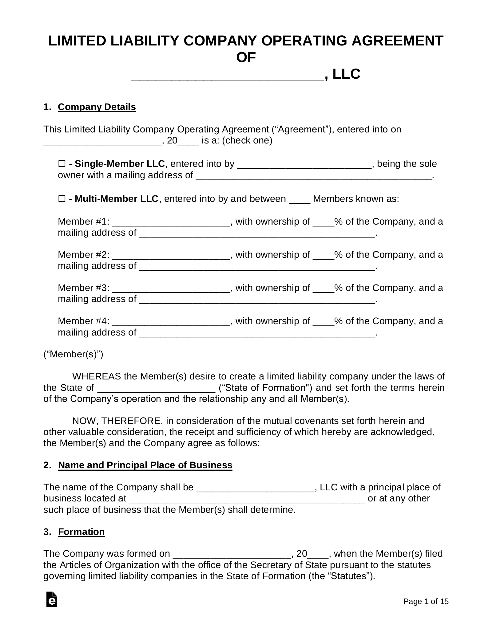 sample business operating agreement template sample business operating agreement template