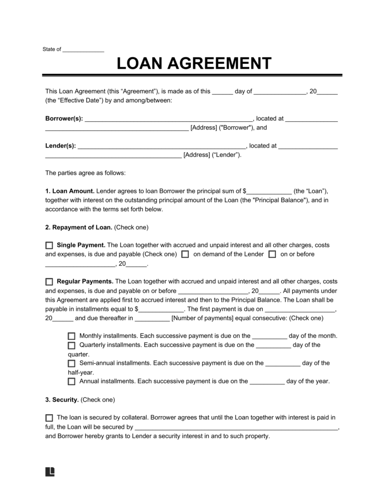 sample loan agreement template sample loan agreement template