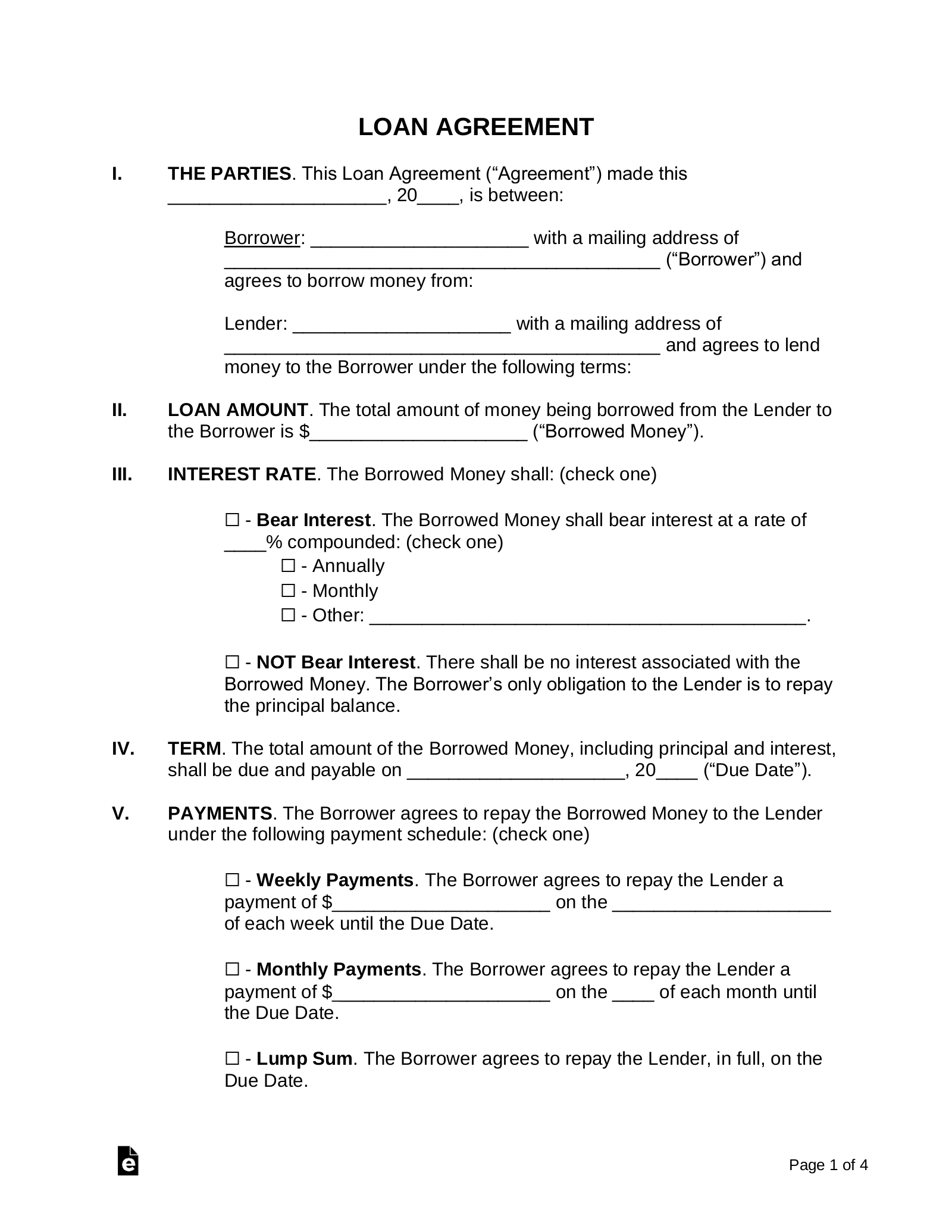 sample loan agreement template sample loan agreement template