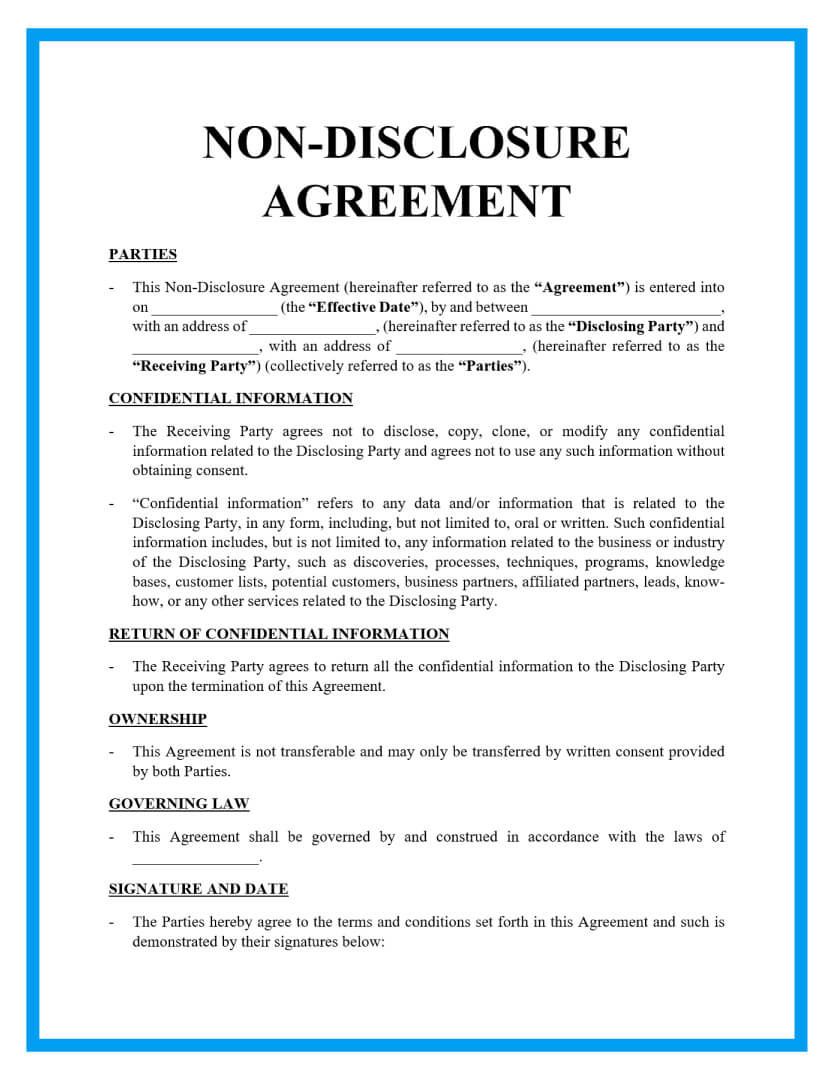 sample confidential disclosure agreement template sample confidential disclosure agreement template