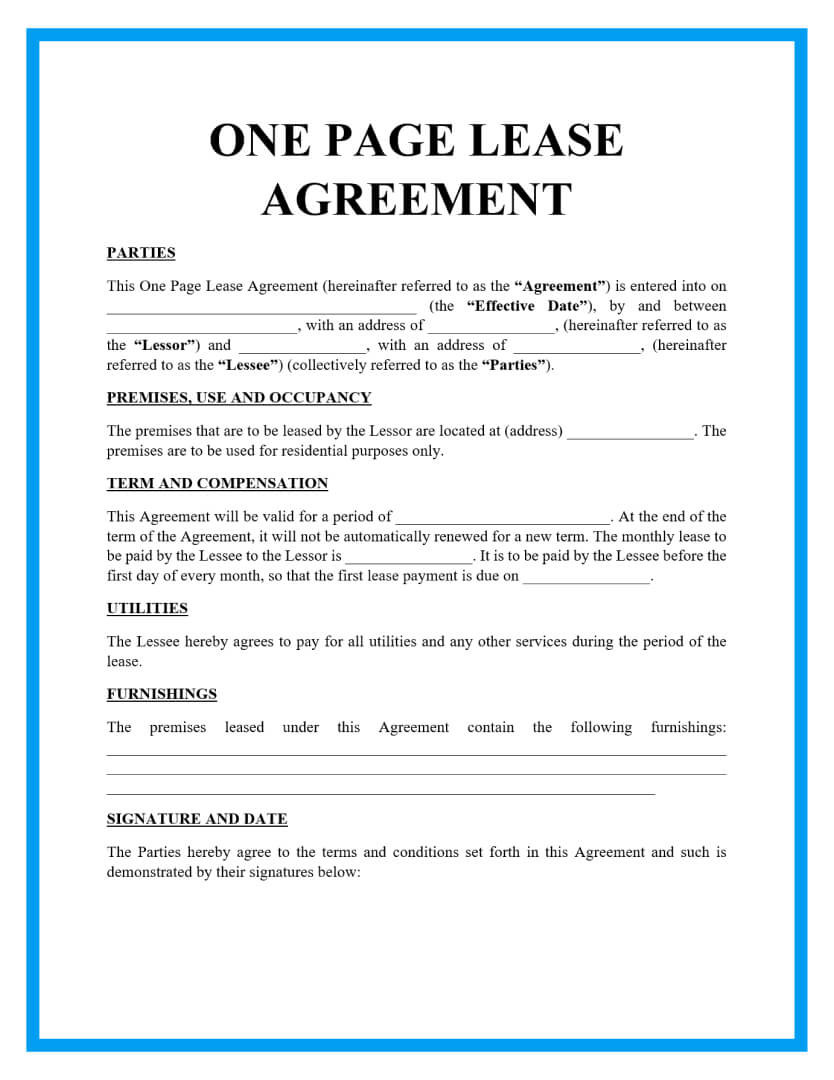 sample lease of agreement template sample lease of agreement template
