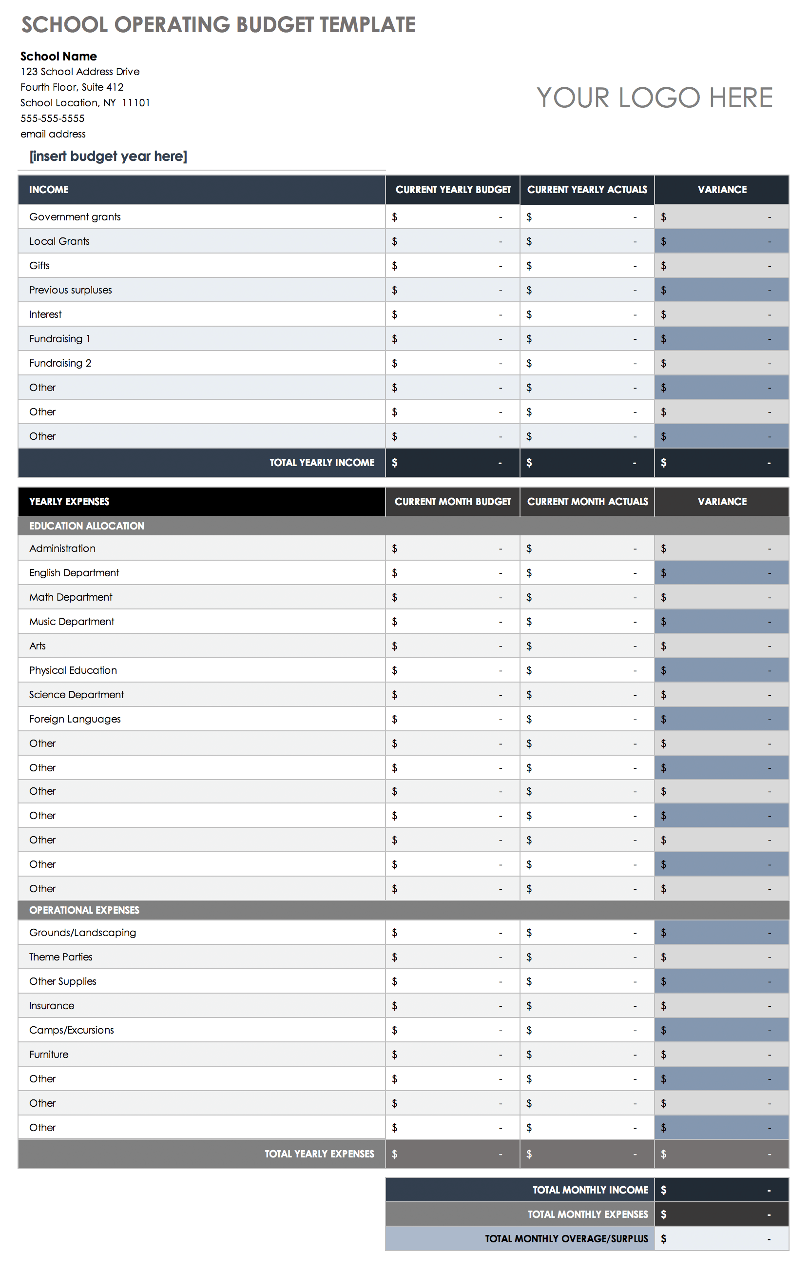 sample legal department budget template sample legal department budget template