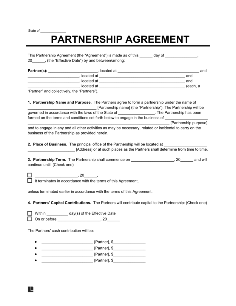 sample partnership business agreement template sample partnership business agreement template