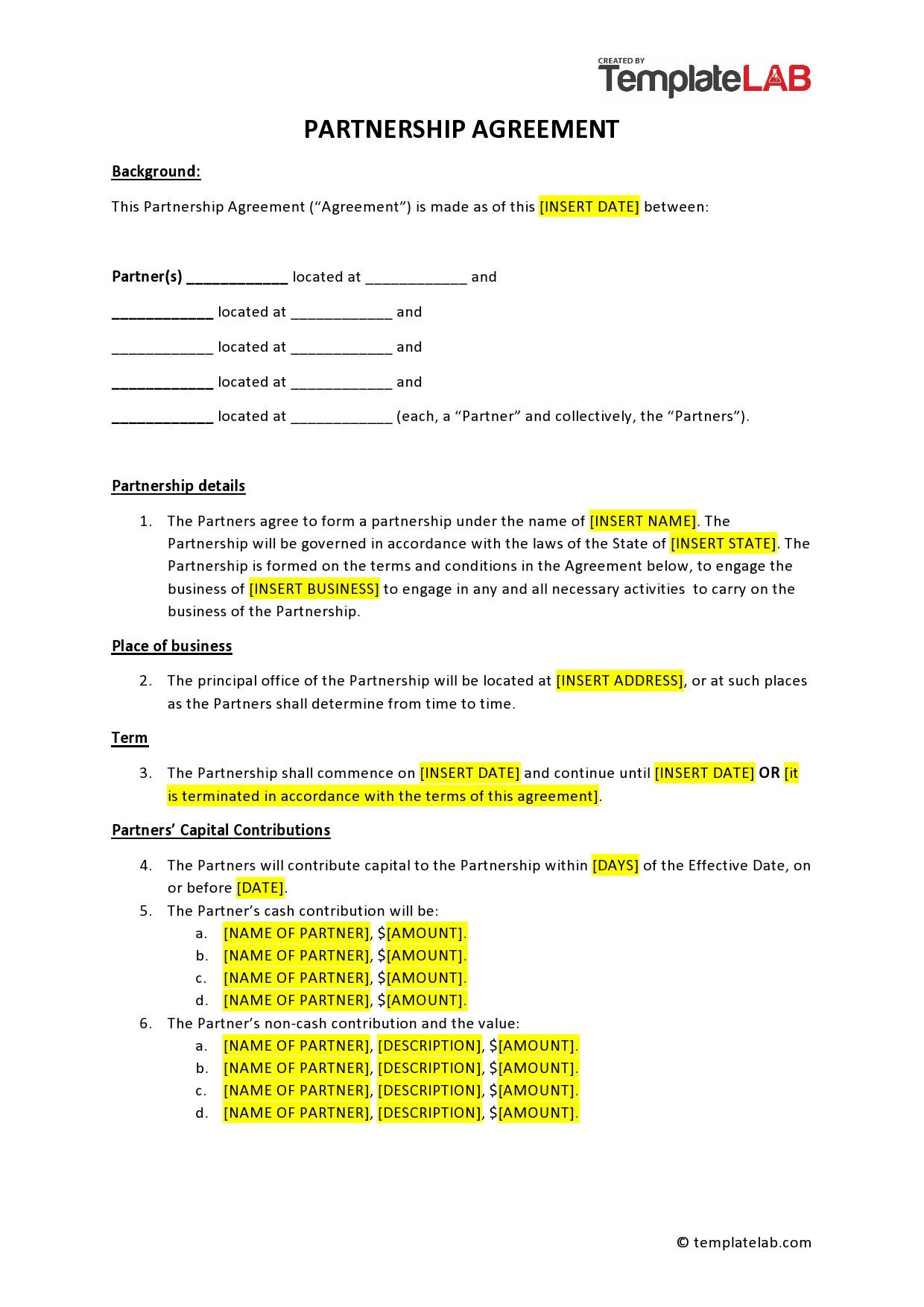 sample business agreement template sample business agreement template