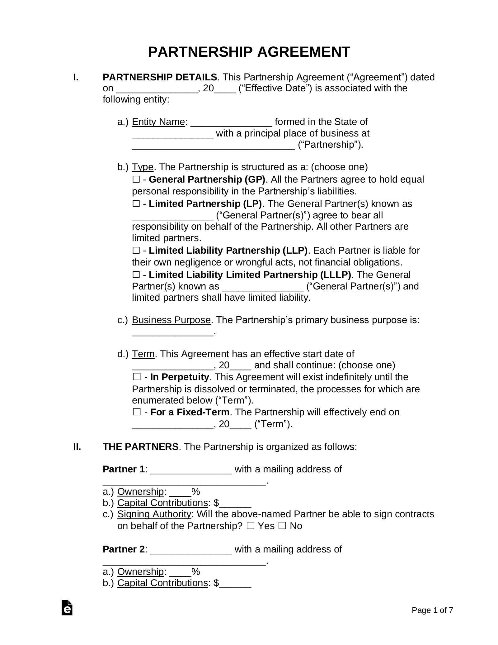 sample partnership business agreement template sample partnership business agreement template