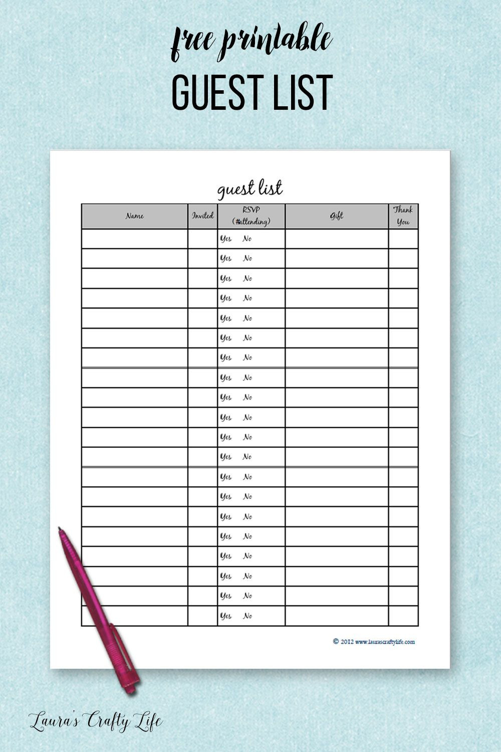 Free Party Planner Printable Free Party Planner Printable