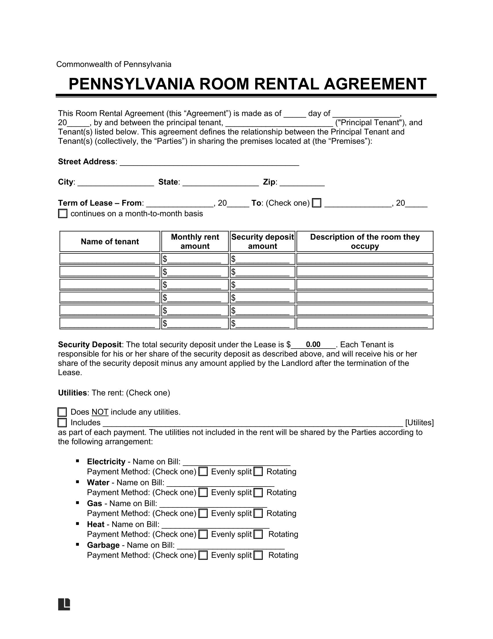 sample rent a room agreement template sample rent a room agreement template
