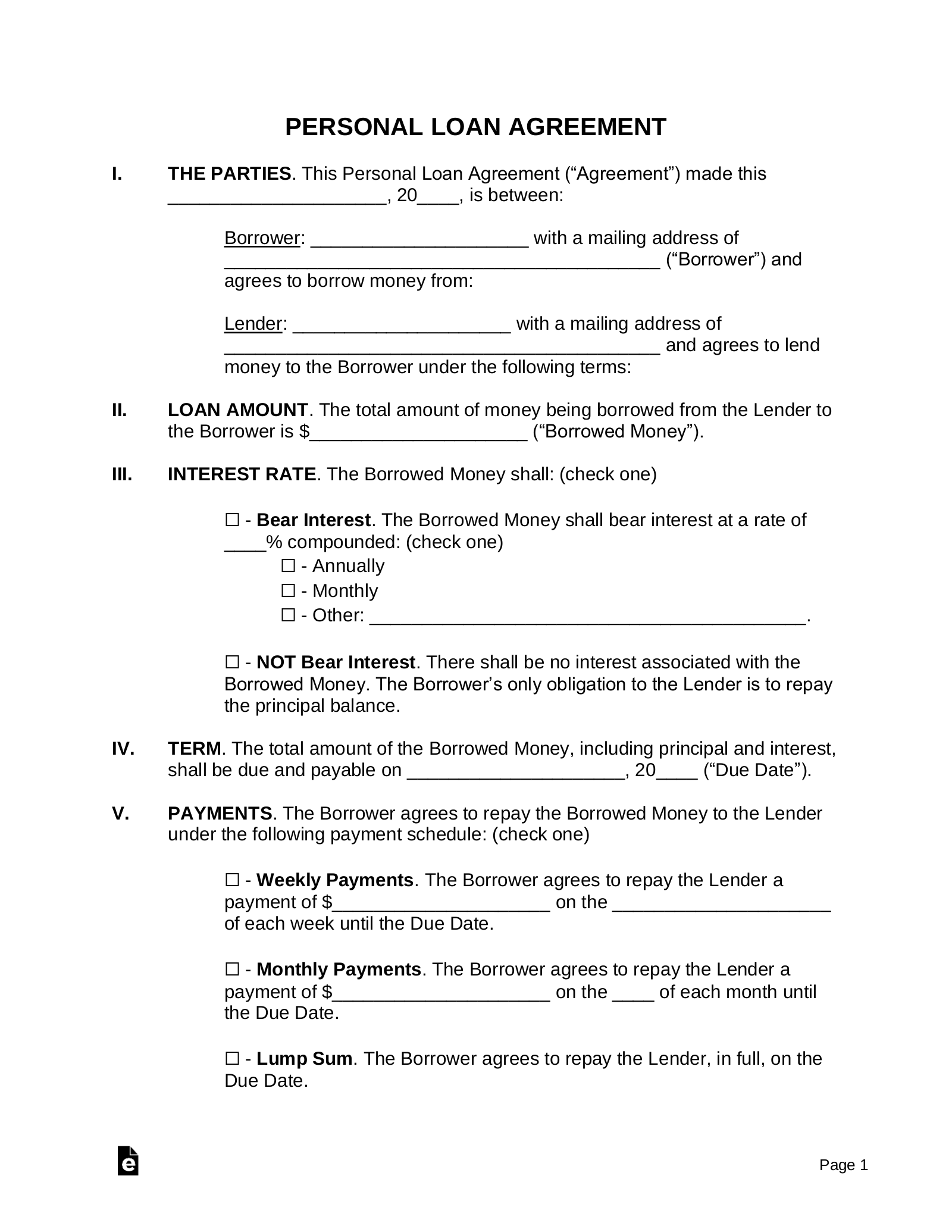 sample personal debt agreement template sample personal debt agreement template