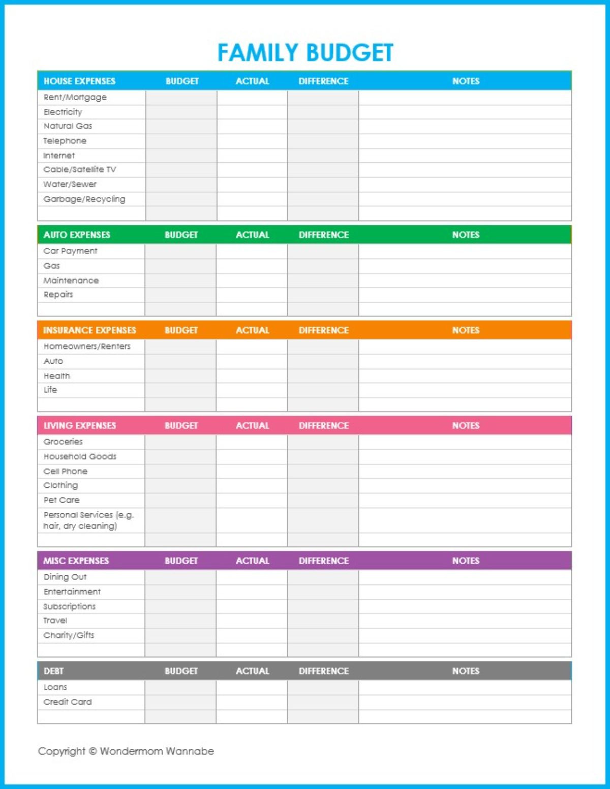 sample single mom budget template sample single mom budget template