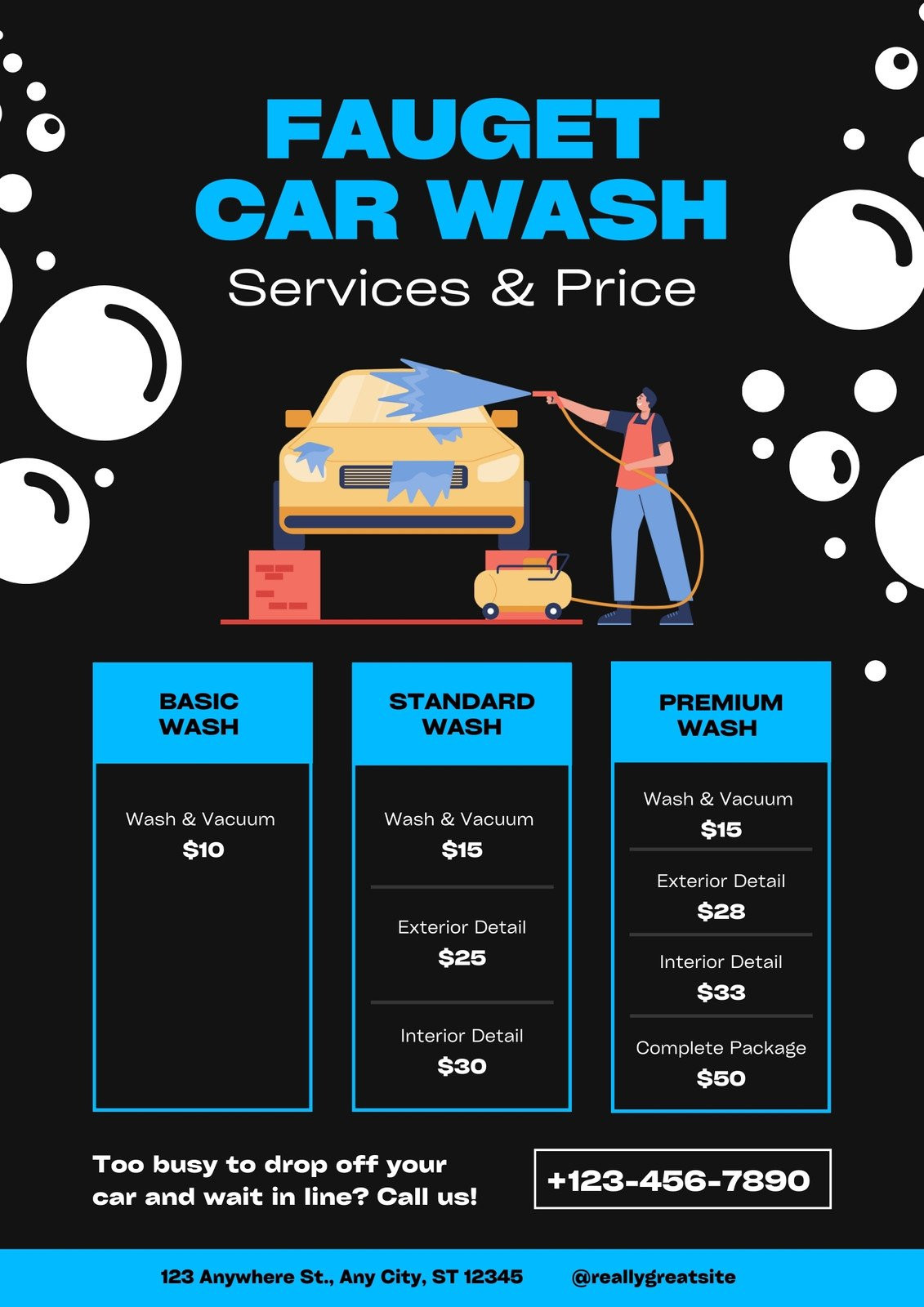 sample Car Wash Price List Template sample Car Wash Price List Template