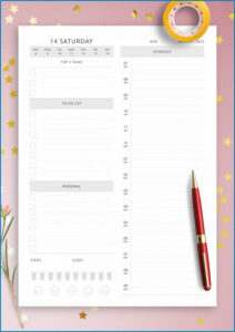 free printable daily planner pdf