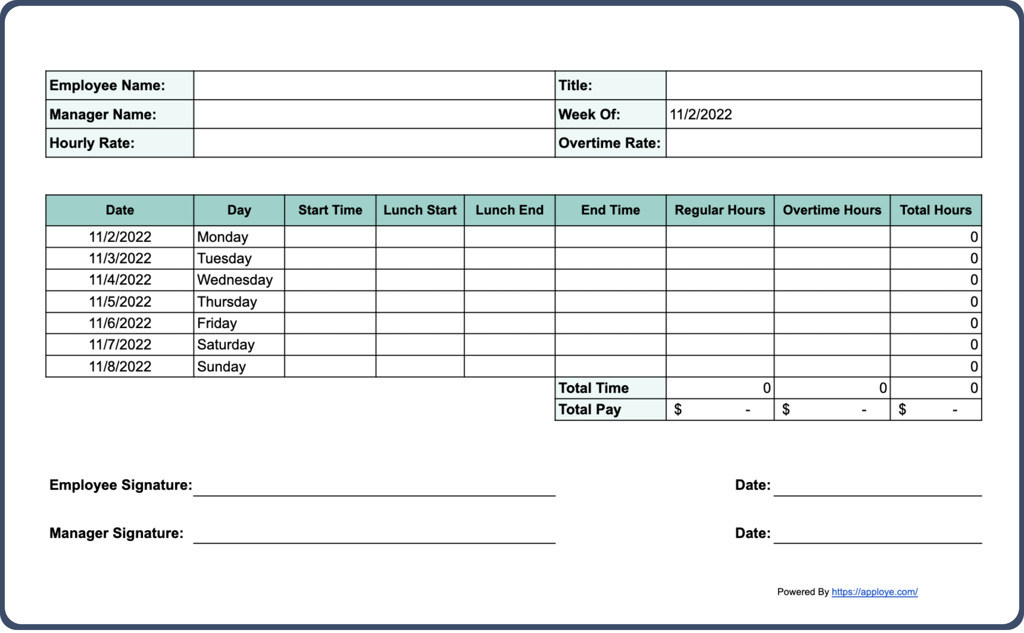 sample employee hourly timesheet template sample employee hourly timesheet template