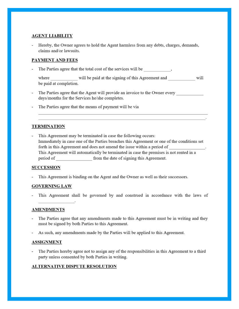 sample property management agreement template sample property management agreement template