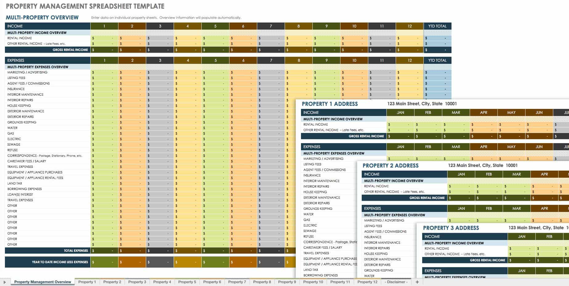 sample property management budget template sample property management budget template