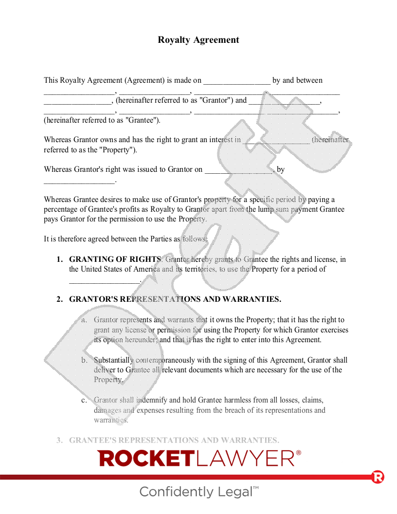 sample royalties agreement template sample royalties agreement template