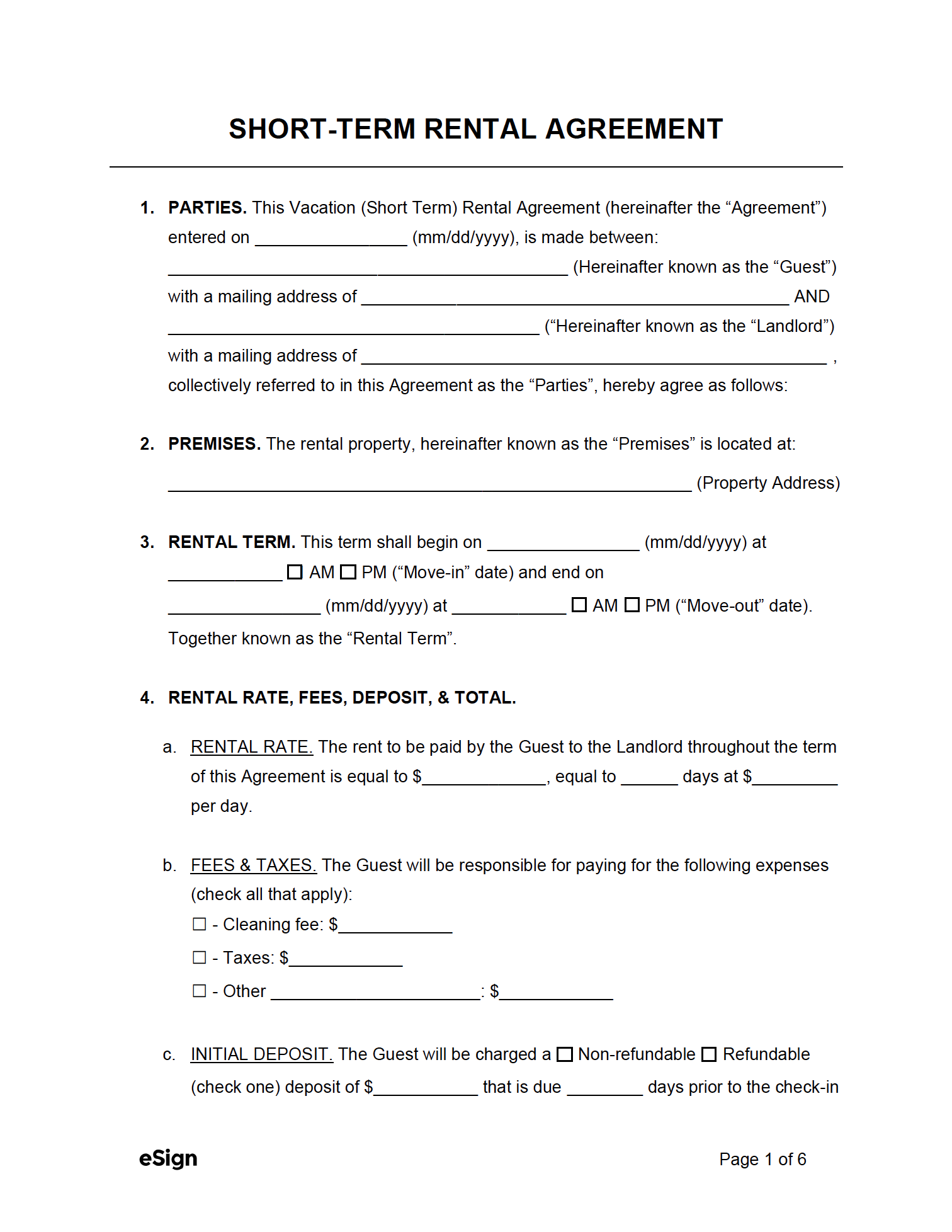 sample Short Term Lease Agreement Template sample Short Term Lease Agreement Template