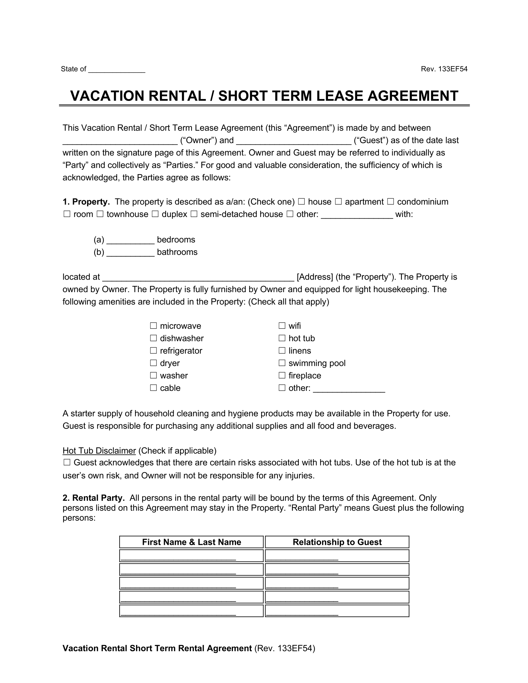 sample Short Term Lease Agreement Template sample Short Term Lease Agreement Template