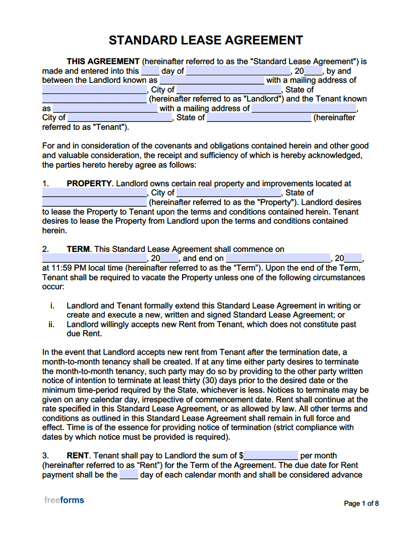 sample lease of agreement template sample lease of agreement template