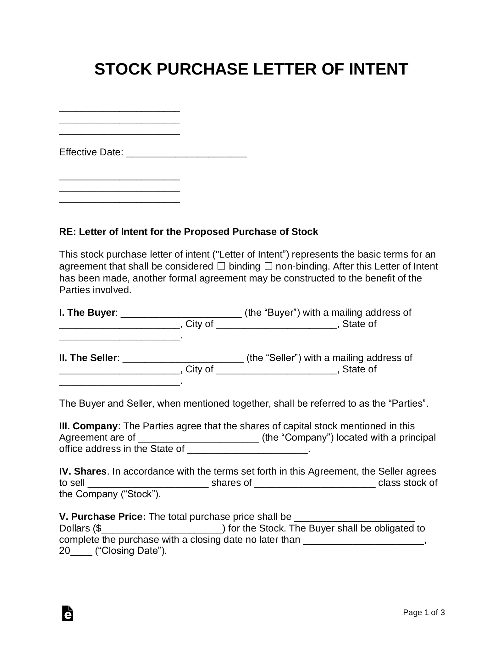 sample Stock Purchase Agreement Template sample Stock Purchase Agreement Template