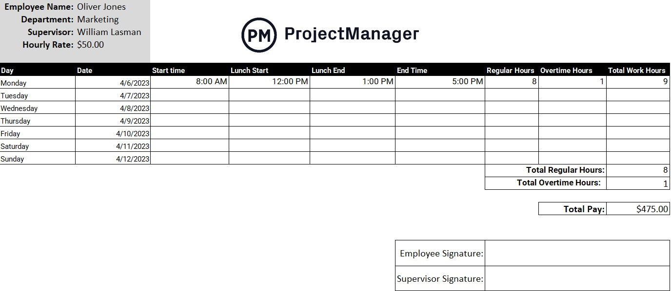 sample project timesheet template sample project timesheet template