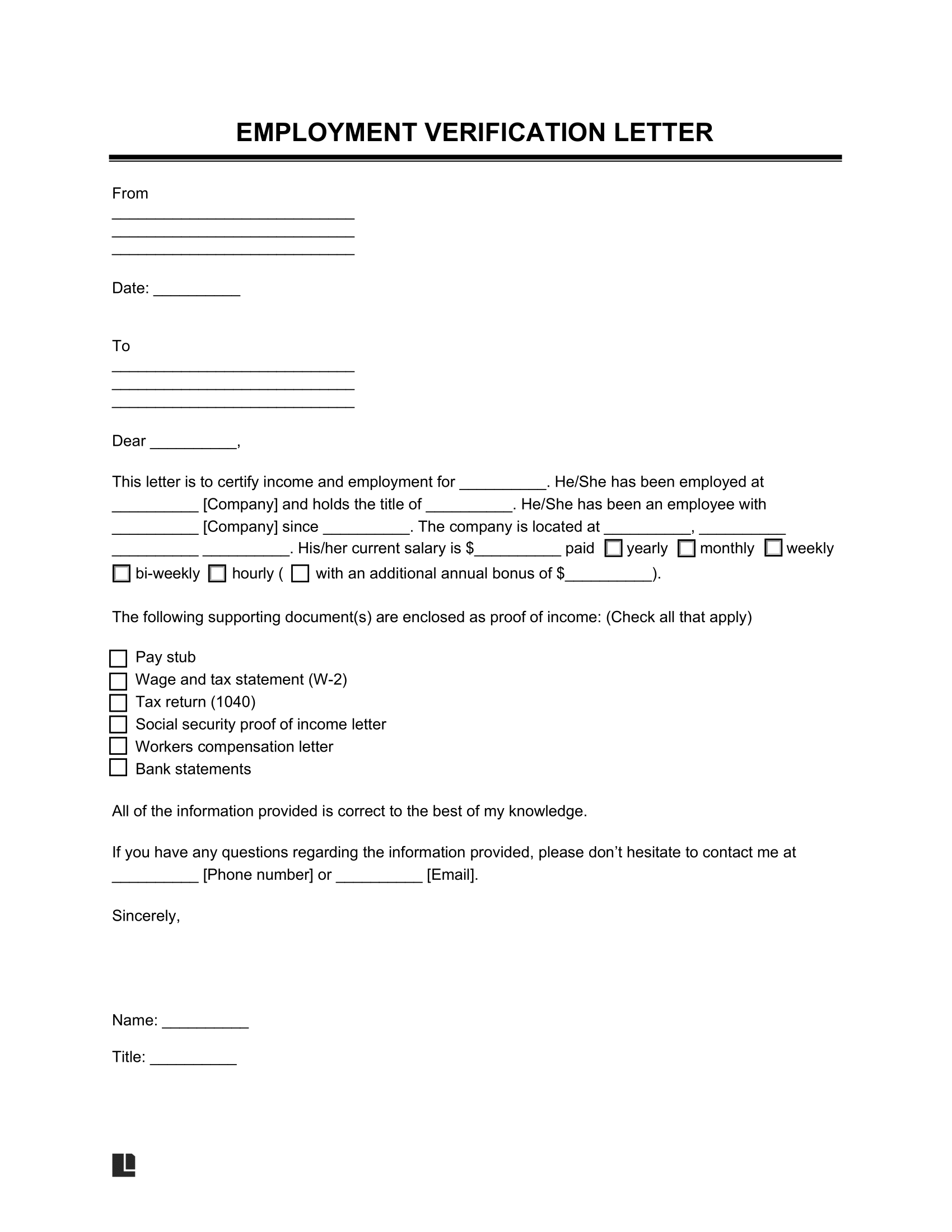 Free Verification Forms PDF & Word Free Verification Forms PDF & Word