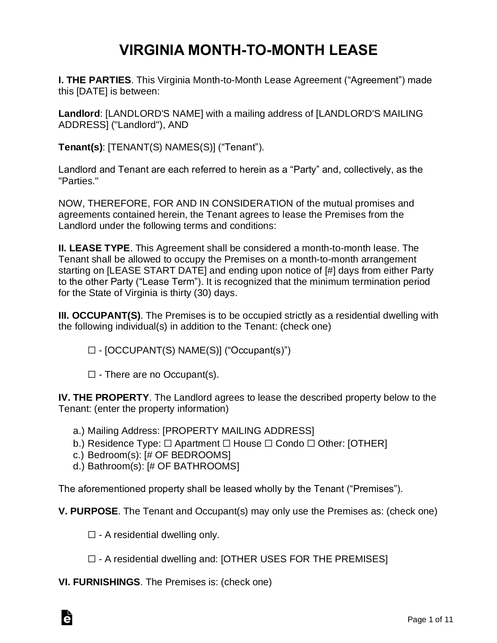 sample month to month lease agreement template sample month to month lease agreement template