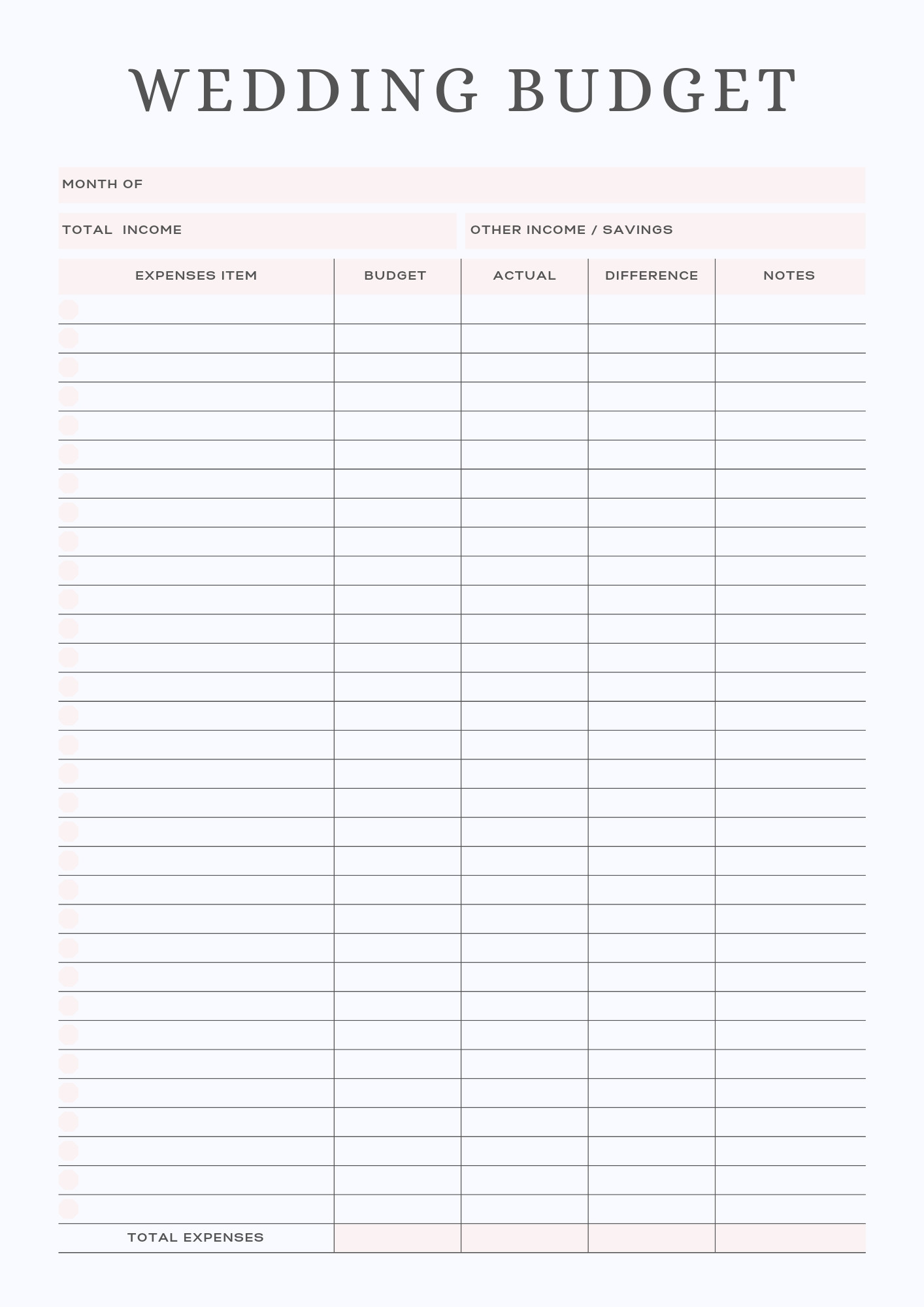 sample wedding budget template sample wedding budget template
