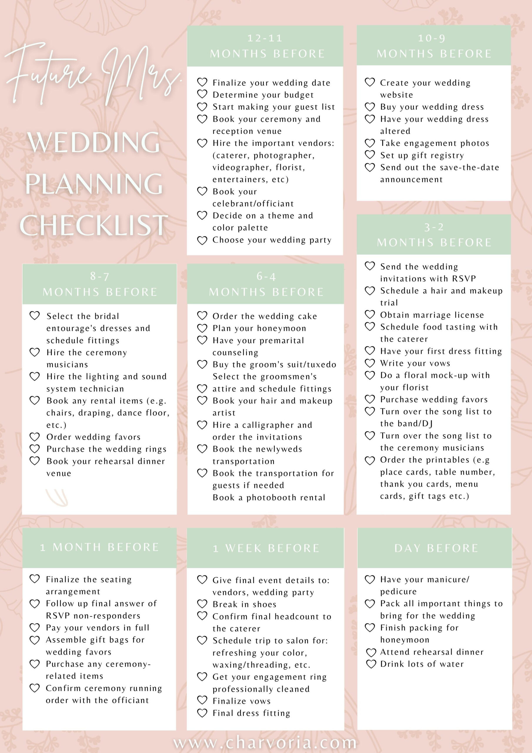 FREE Wedding Planner Check List – Charvoria FREE Wedding Planner Check List – Charvoria
