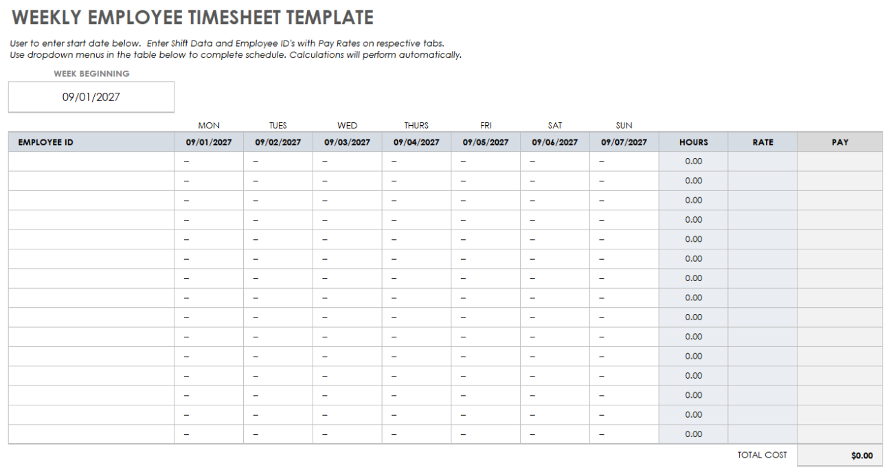 sample employee hourly timesheet template sample employee hourly timesheet template