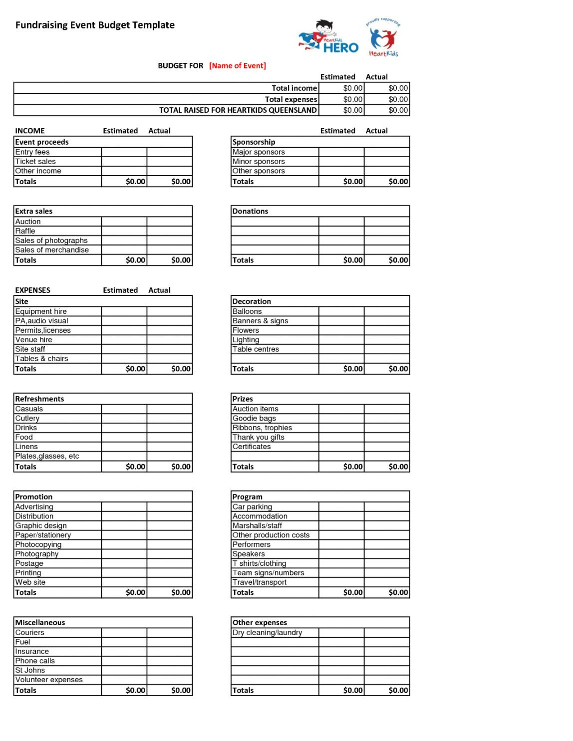 sample golf tournament budget template sample golf tournament budget template