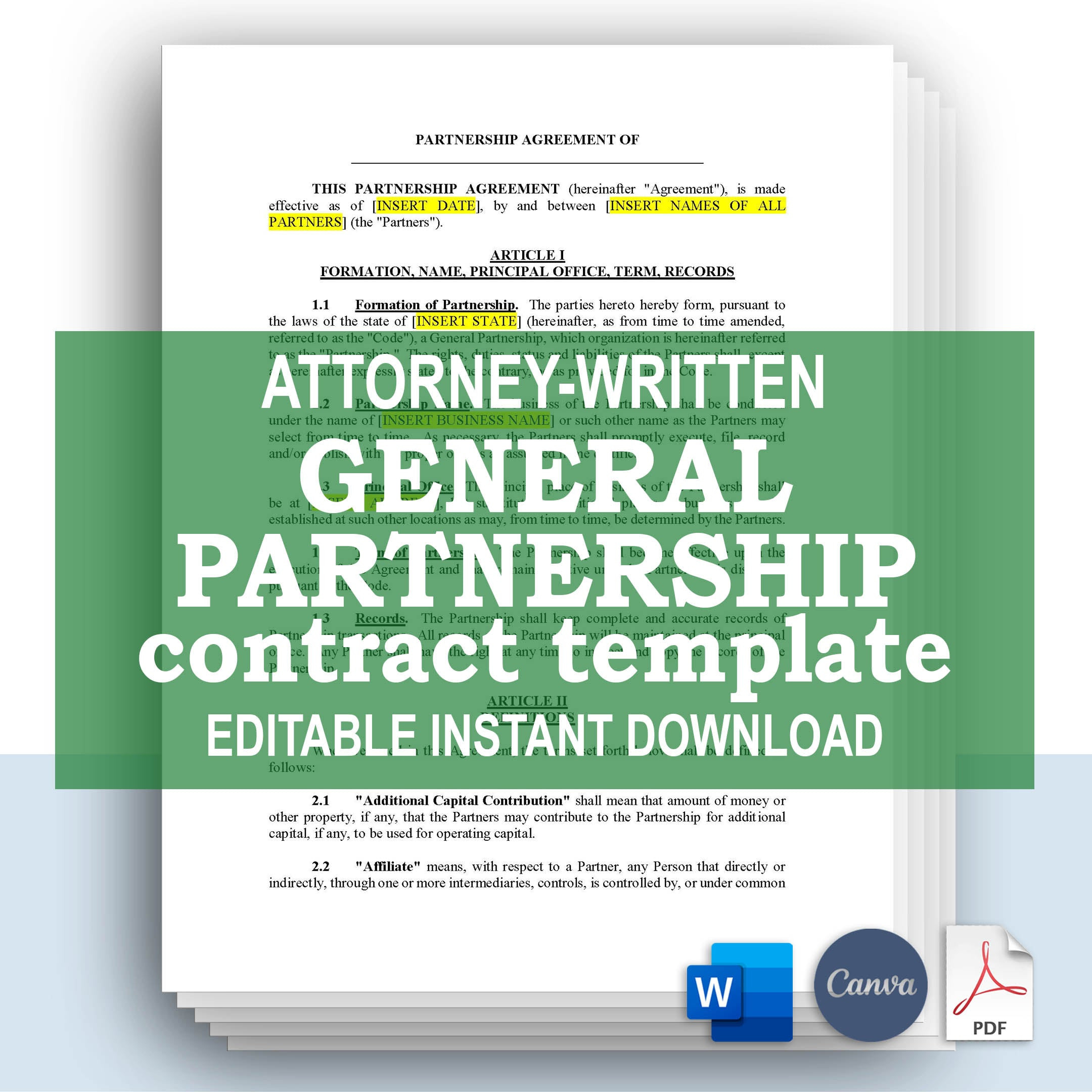 sample general partnership agreement template sample general partnership agreement template