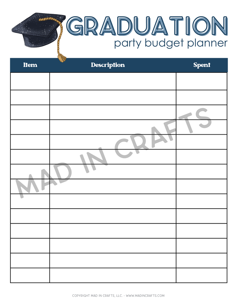 sample graduation party budget template sample graduation party budget template