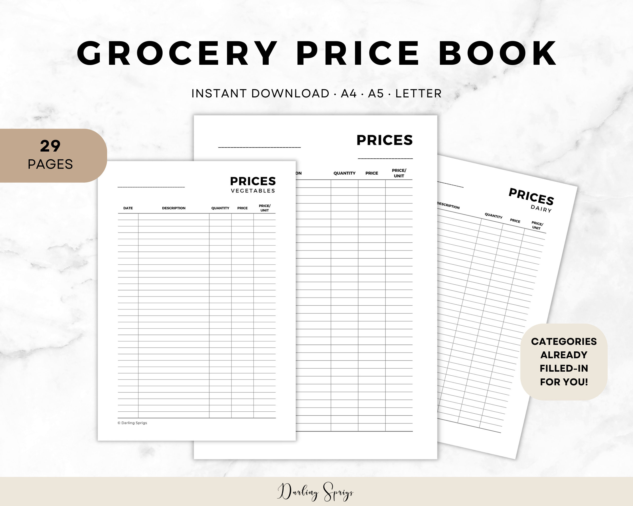 sample Grocery Price List Template sample Grocery Price List Template