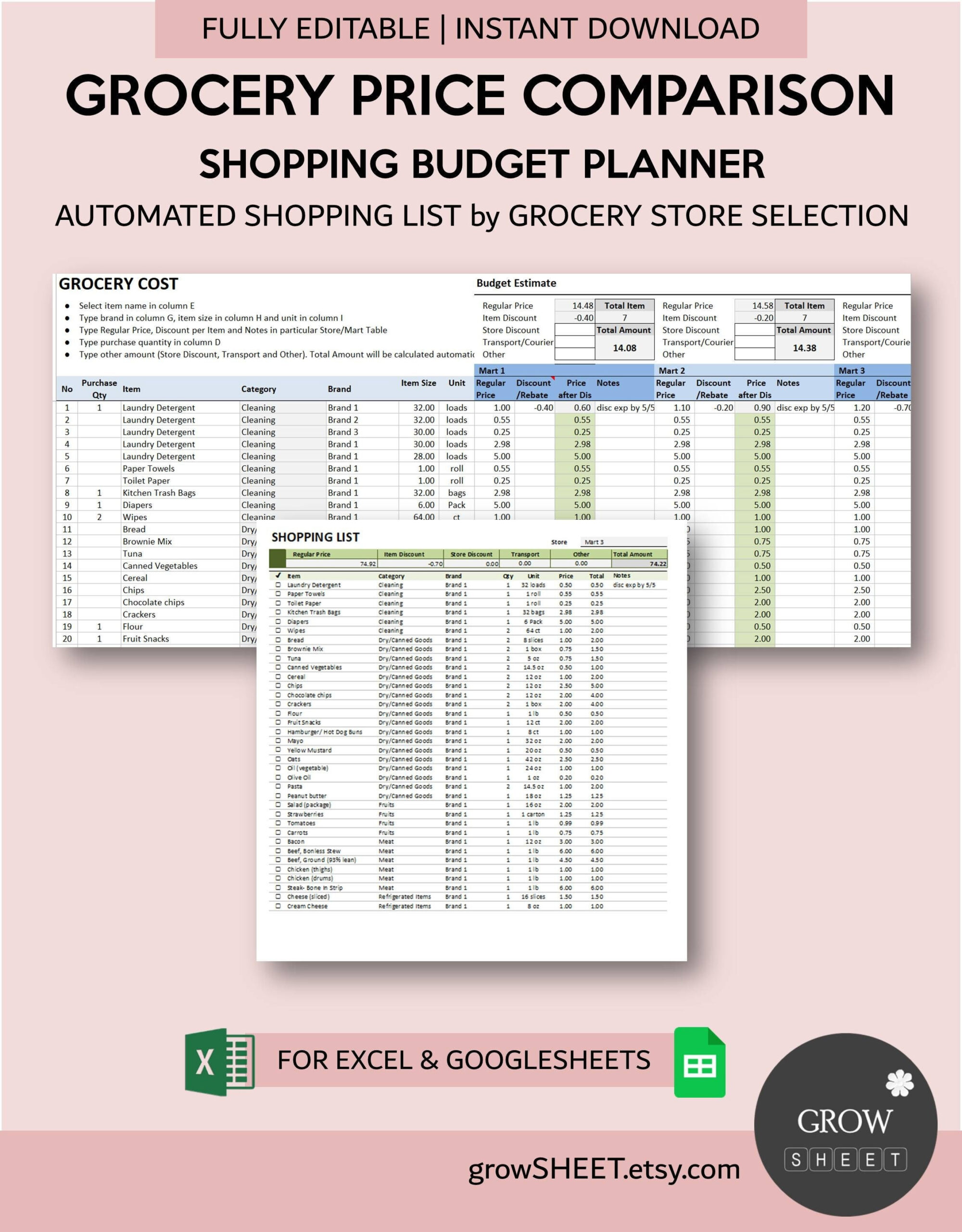 sample Grocery Price List Template sample Grocery Price List Template
