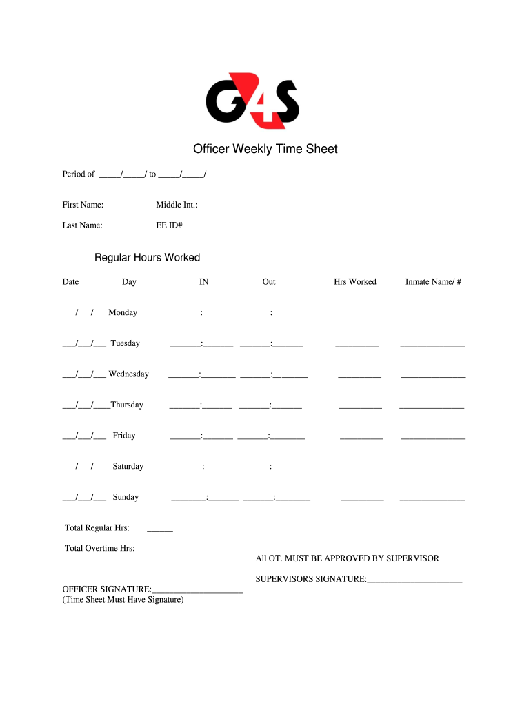 sample security guard timesheet template sample security guard timesheet template