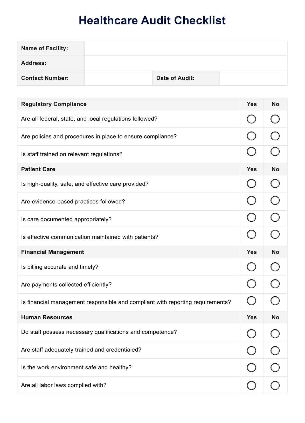 sample audit checklist template sample audit checklist template