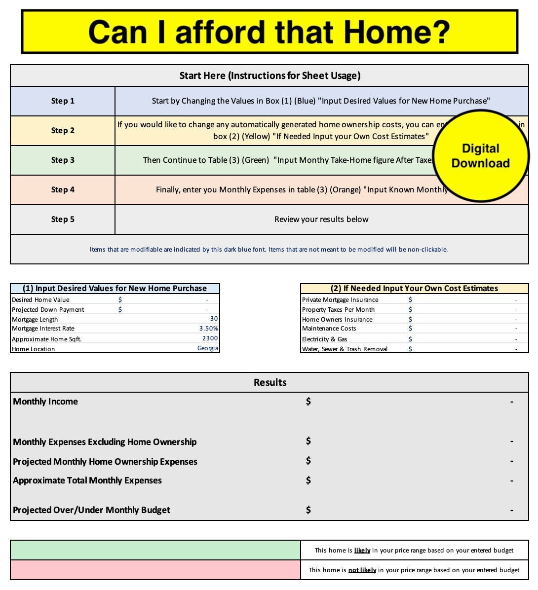 sample home buying budget template sample home buying budget template