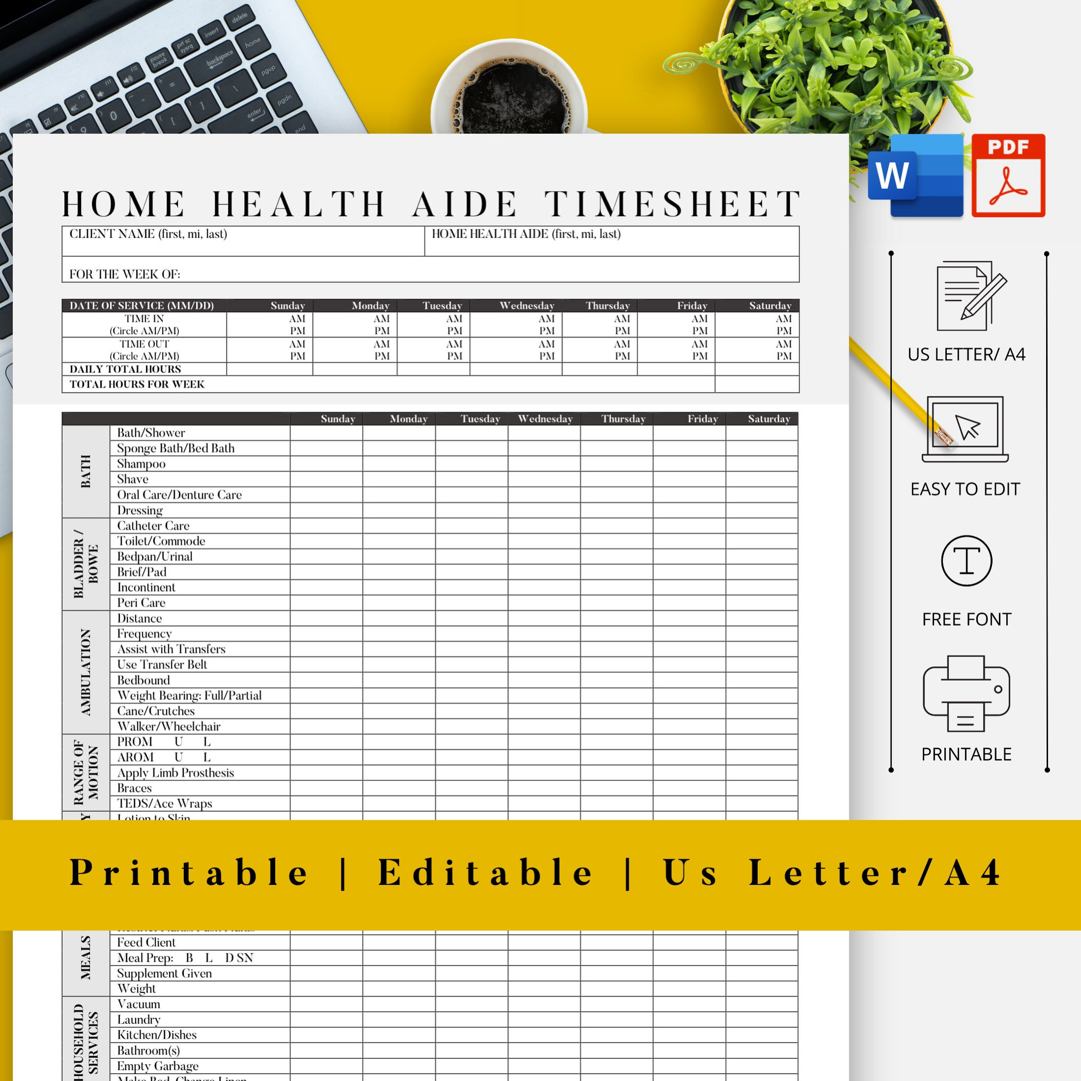 sample home health aide timesheet template sample home health aide timesheet template
