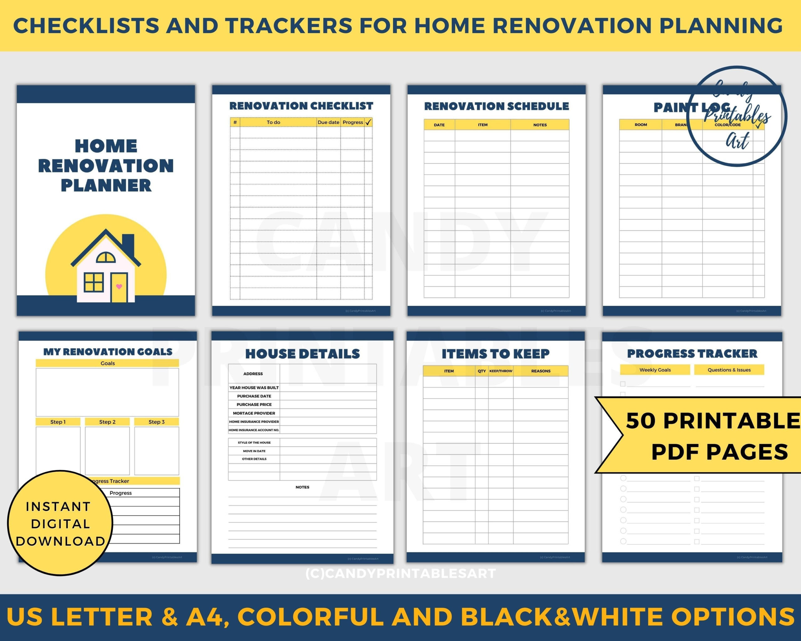 Home Renovation Planner, House Remodel Checklist, Renovation Home Renovation Planner, House Remodel Checklist, Renovation