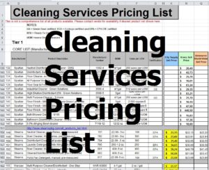 house cleaning price list pdf