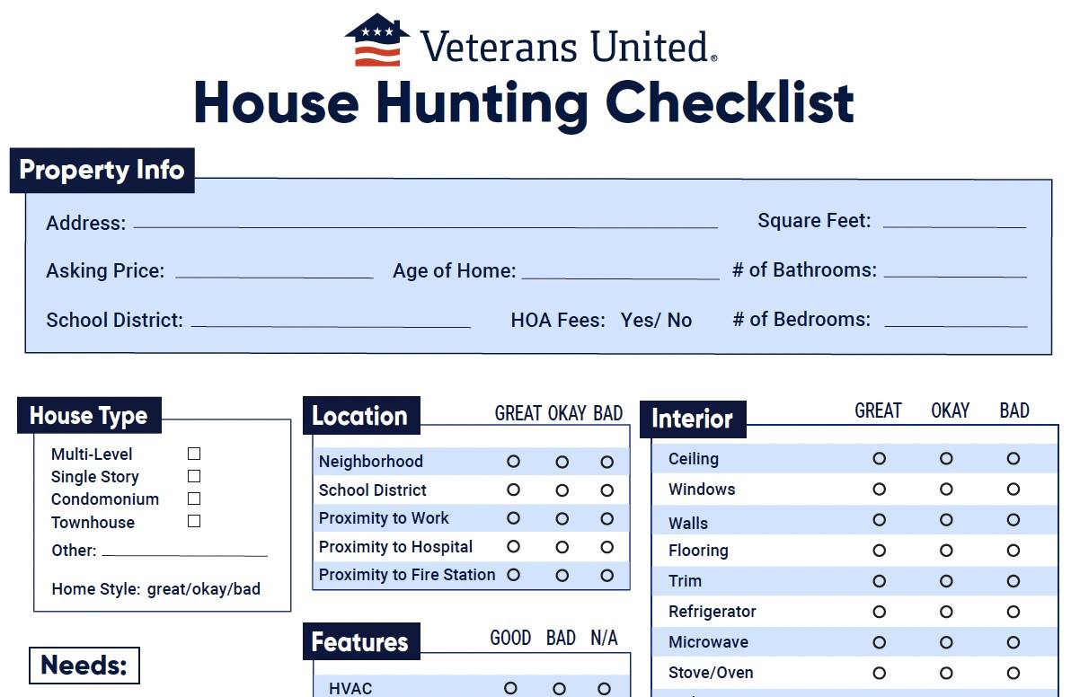 House Hunting Checklist: What to Look for When Buying House Hunting Checklist: What to Look for When Buying