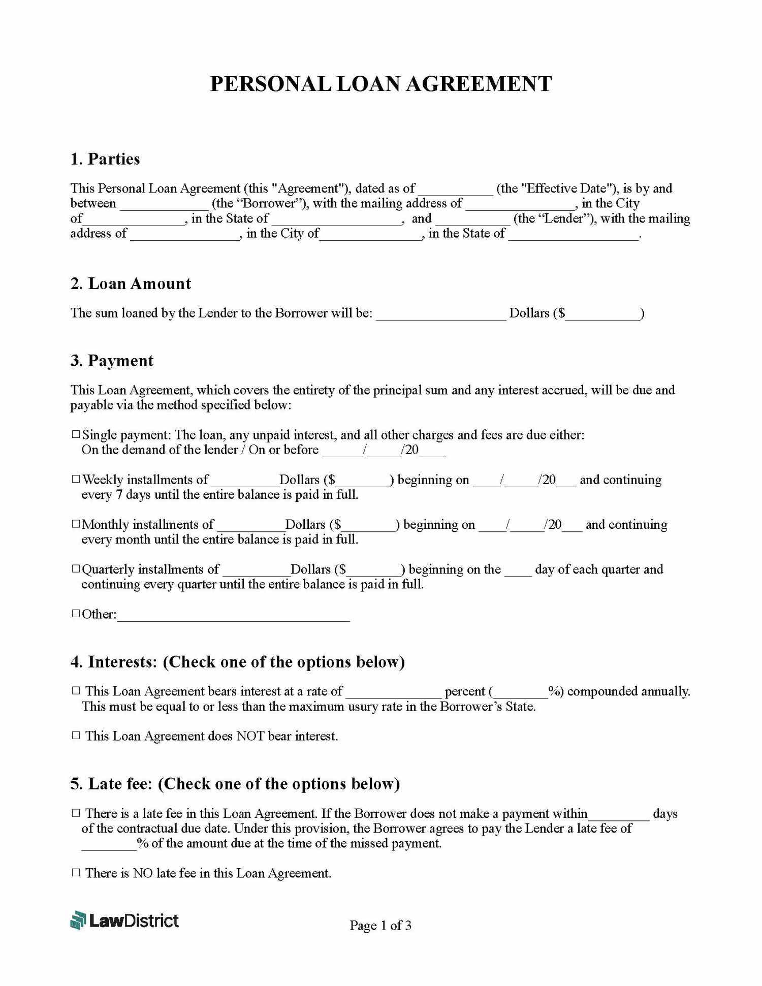 sample loan agreement template sample loan agreement template